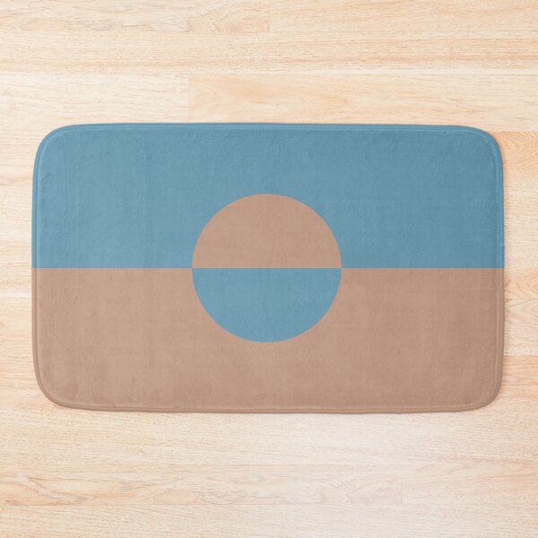 Item preview, Brown Mid Tone Blue Minimal Half Circle Design 2021 Color of the Year Canyon Dusk Plus Yacht Blue designed and sold by ColorOfTheYears.