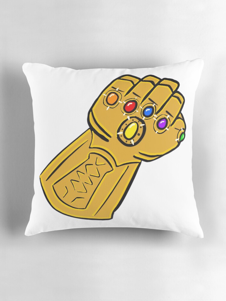 Thumbnail 3 of 4, Pillow, Infinity Gauntlet designed and sold by HallidayDesigns.