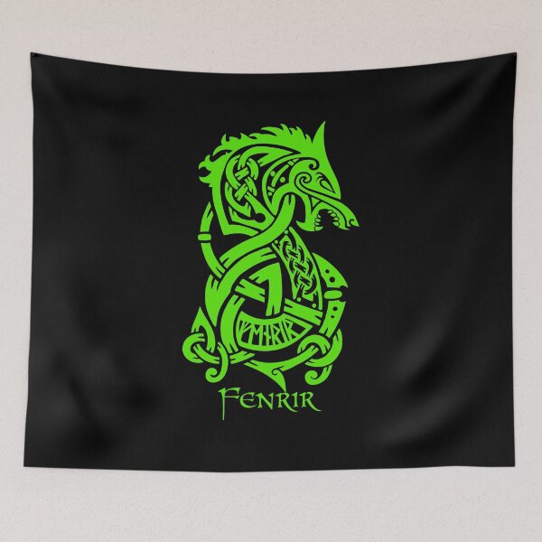 Item preview, Green Fenrir Wolf designed and sold by celthammerclub.