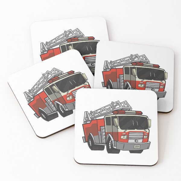 Item preview, Firetruck Illustration designed and sold by infleims.