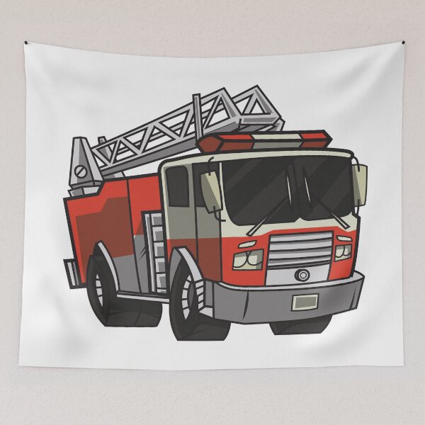 Item preview, Firetruck Illustration designed and sold by infleims.