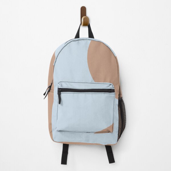 Item preview, Brown Pastel Blue Minimal Half Circle Design 2021 Color of the Year Canyon Dusk Plus Blue Me Away designed and sold by ColorOfTheYears.