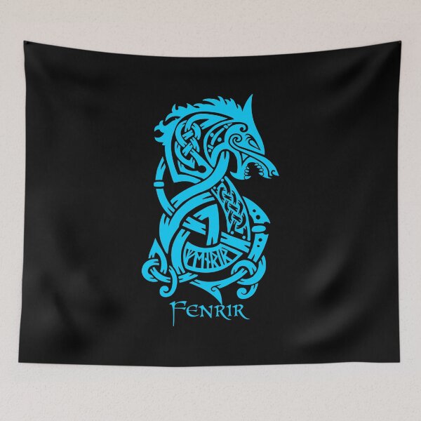 Item preview, Blue Fenrir Wolf designed and sold by celthammerclub.