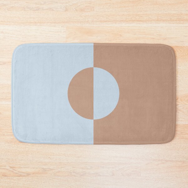 Item preview, Brown Pastel Blue Minimal Half Circle Design 2021 Color of the Year Canyon Dusk Plus Blue Me Away designed and sold by ColorOfTheYears.