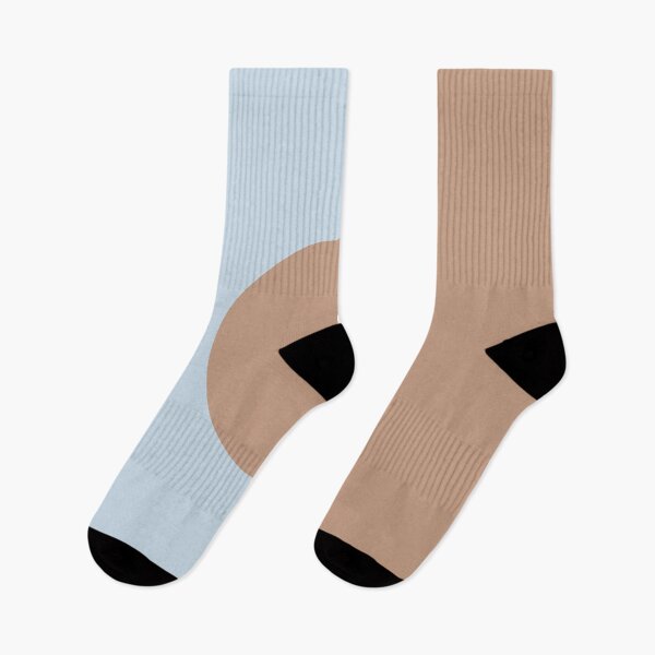 Item preview, Brown Pastel Blue Minimal Half Circle Design 2021 Color of the Year Canyon Dusk Plus Blue Me Away designed and sold by ColorOfTheYears.