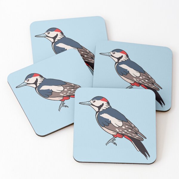 Item preview, Colorful Great Spotted Woodpecker Animal Illustration designed and sold by SLAG-Creative.
