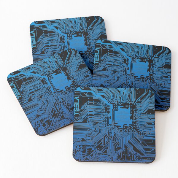 Item preview, Blue gradient computer electronic circuit, Asimov tribute. designed and sold by angelisart.