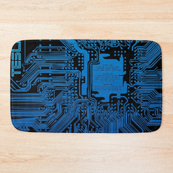 Item preview, Blue gradient computer electronic circuit, Asimov tribute. designed and sold by angelisart.