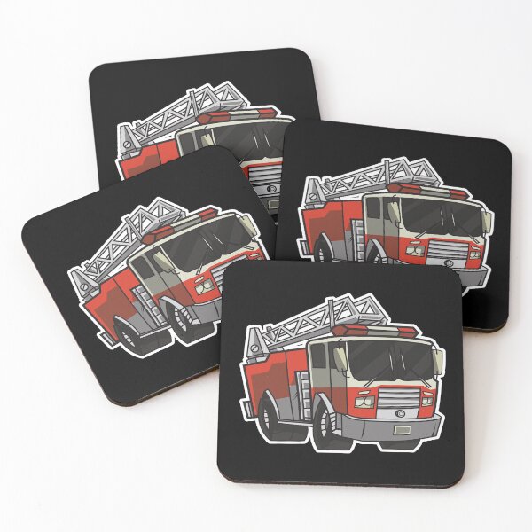 Item preview, Firetruck Illustration designed and sold by infleims.