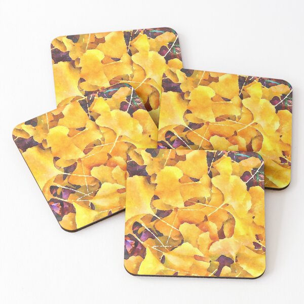 Item preview, Gingko Gold Impressions Minimalist art work designed and sold by EdwardMonet.