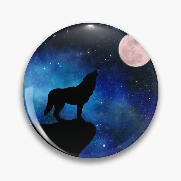 Item preview, Howling wolf and moon designed and sold by buhnka.