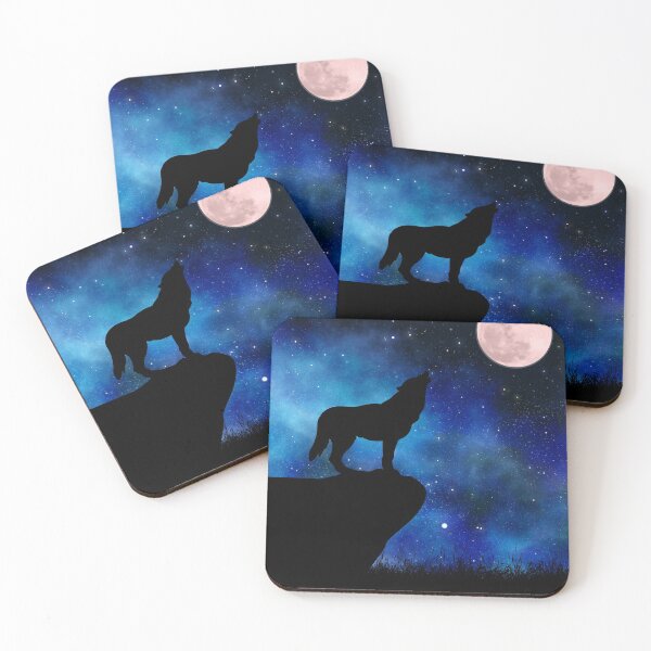 Item preview, Howling wolf and moon designed and sold by buhnka.