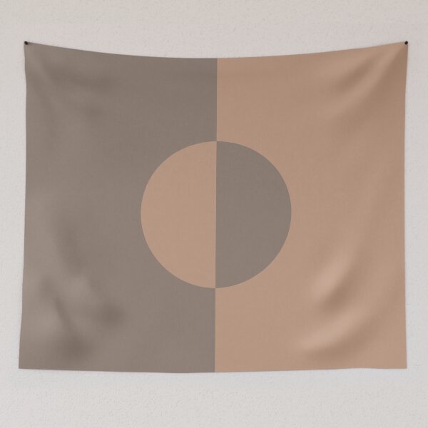 Item preview, Brown Clay Minimal Half Circle Design 2021 Color of the Year Canyon Dusk Plus Bridle Leather designed and sold by ColorOfTheYears.