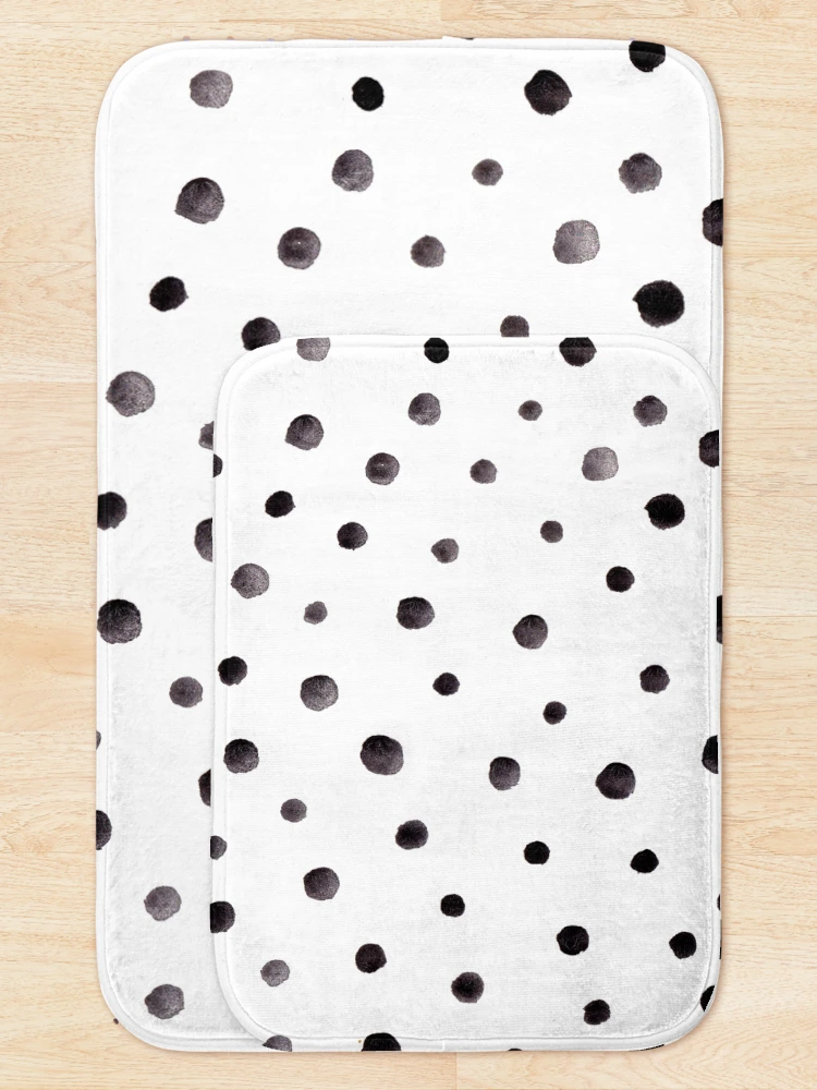 Thumbnail 5 of 6, Bath Mat, Pattern With black Rond designed and sold by uranus-art.