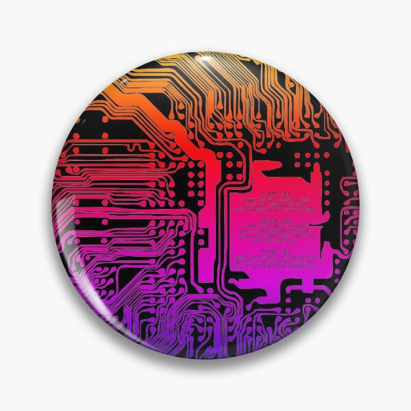 Item preview, RGB color gradient computer electronic circuit, Asimov tribute. designed and sold by angelisart.