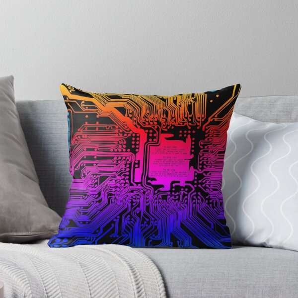 Vista previa del artículo con la obra «Circuito electrónico de computadora con gradiente de color RGB, homenaje a Asimov.», diseñado y vendido por angelisart.
