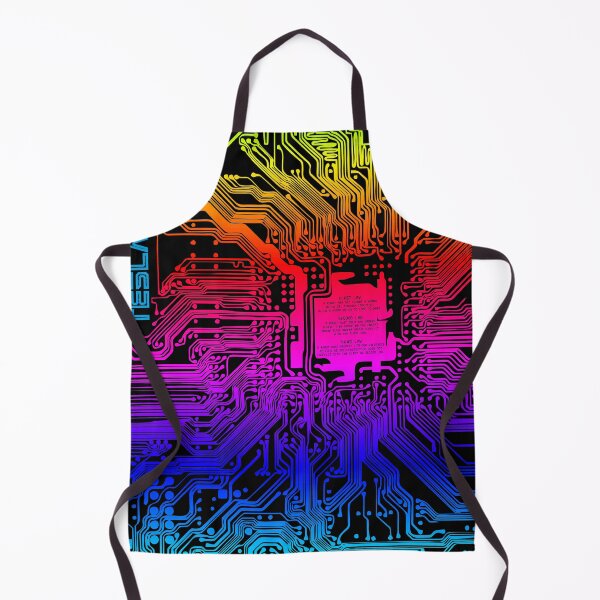 Item preview, RGB color gradient computer electronic circuit, Asimov tribute. designed and sold by angelisart.