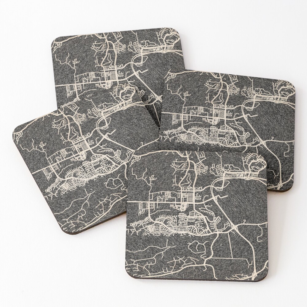 Aperçu de l'œuvre Dessous de verre (lot de 4) créée et vendue par InkMaps.