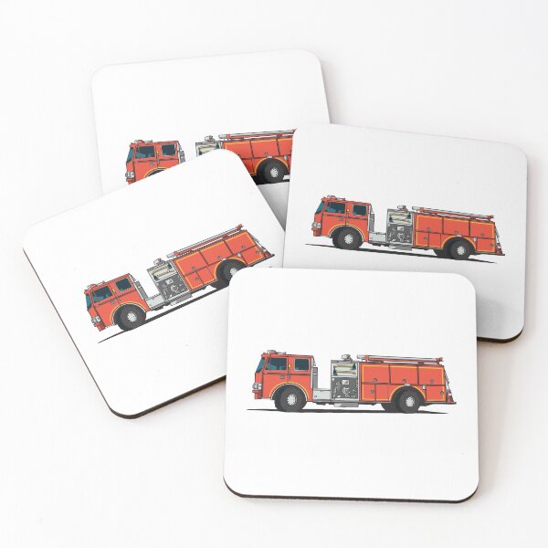 Item preview, Firetruck Illustration designed and sold by infleims.