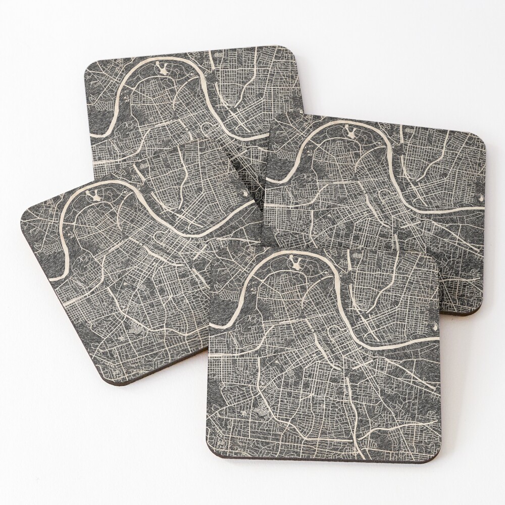 Item preview, Coasters (Set of 4) designed and sold by InkMaps.