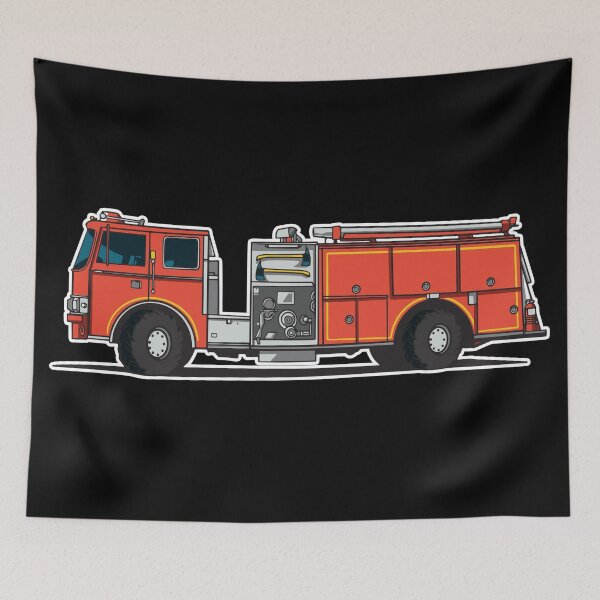 Item preview, Firetruck Illustration designed and sold by infleims.