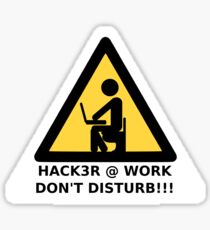 Hacker at work Sticker
