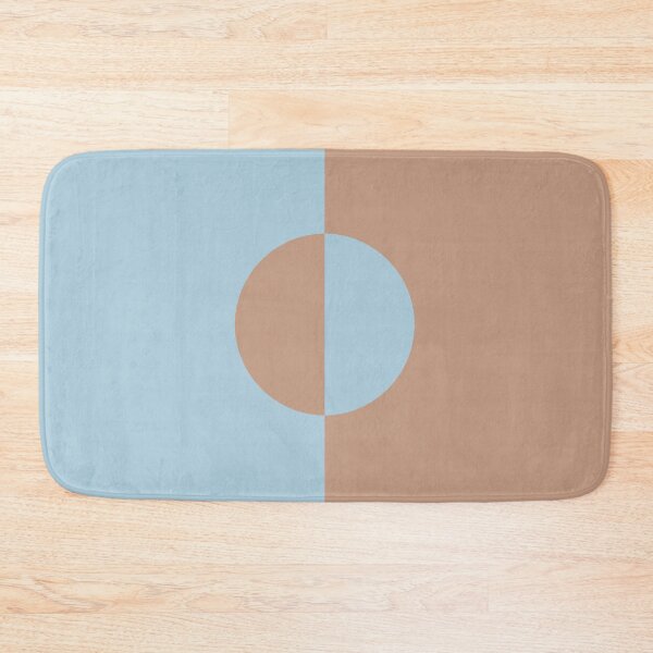 Item preview, Brown Pastel Blue Minimal Half Circle Design 2021 Color of the Year Canyon Dusk Plus Early September designed and sold by ColorOfTheYears.