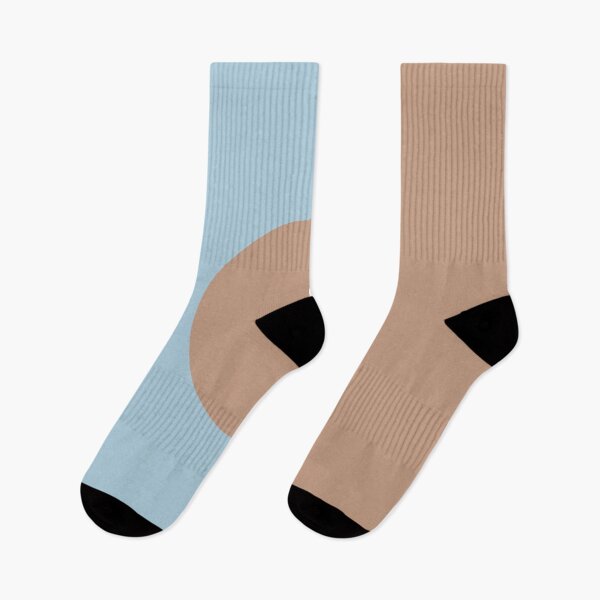 Item preview, Brown Pastel Blue Minimal Half Circle Design 2021 Color of the Year Canyon Dusk Plus Early September designed and sold by ColorOfTheYears.