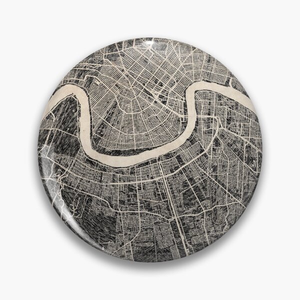 Artikelvorschau, NEW ORLEANS map Louisiana Ink lines entworfen und verkauft von InkMaps.