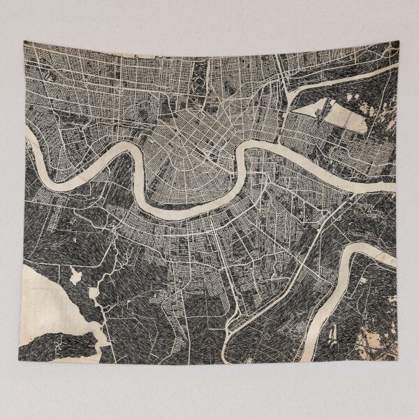Item preview, NEW ORLEANS map Louisiana Ink lines designed and sold by InkMaps.