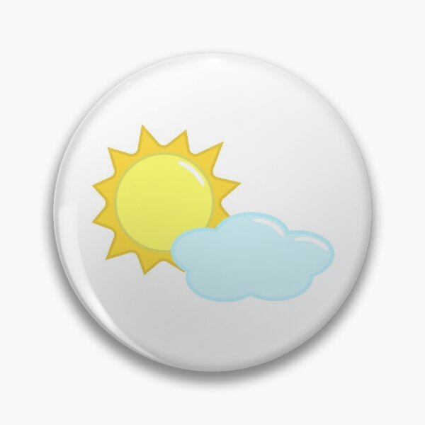 Item preview, Cute Sun and Cloud Weather Icon designed and sold by Kelly Leung.
