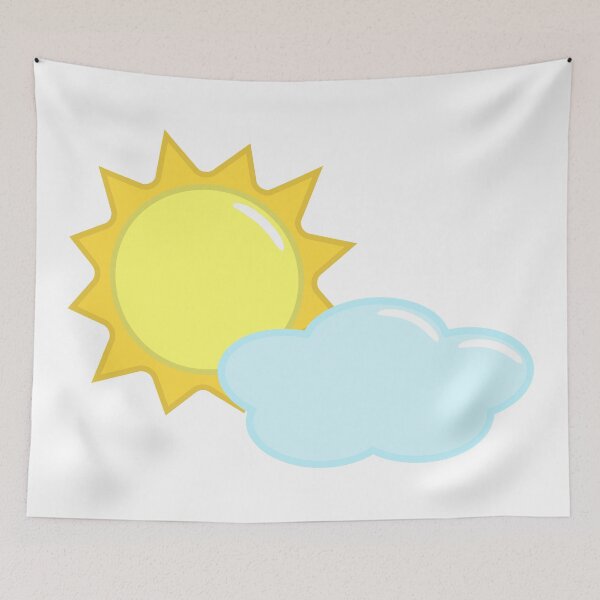 Item preview, Cute Sun and Cloud Weather Icon designed and sold by Kelly Leung.