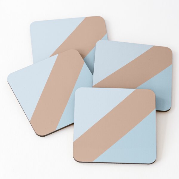 Item preview, Brown Pastel Blue Minimal Diagonal Stripe Pattern 2021 Color of the Year Canyon Dusk Plus Blue Me Away & Early September designed and sold by ColorOfTheYears.