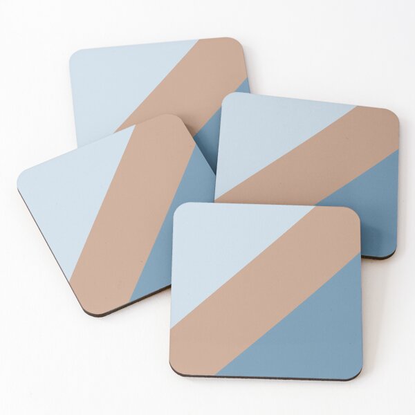 Item preview, Brown Pastel Blue Minimal Diagonal Stripe Pattern 2021 Color of the Year Canyon Dusk Plus Blue Me Away & Treasure Map designed and sold by ColorOfTheYears.