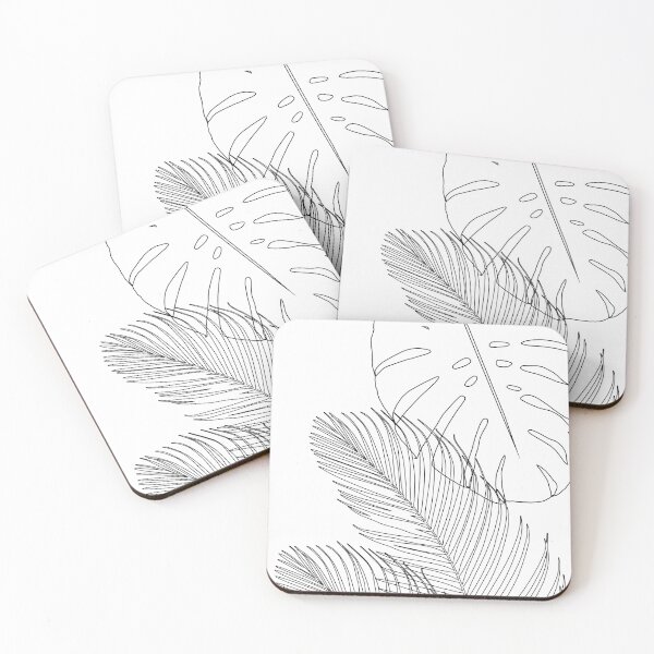 Item preview, Monstera Palm Leaves Finesse Line Art #2 #tropical #decor #art designed and sold by Anita's & Bella's Art.
