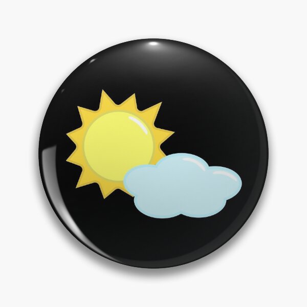 Aperçu de l'œuvre Icône de météo soleil et nuage mignon en noir créée et vendue par Kelly Leung.
