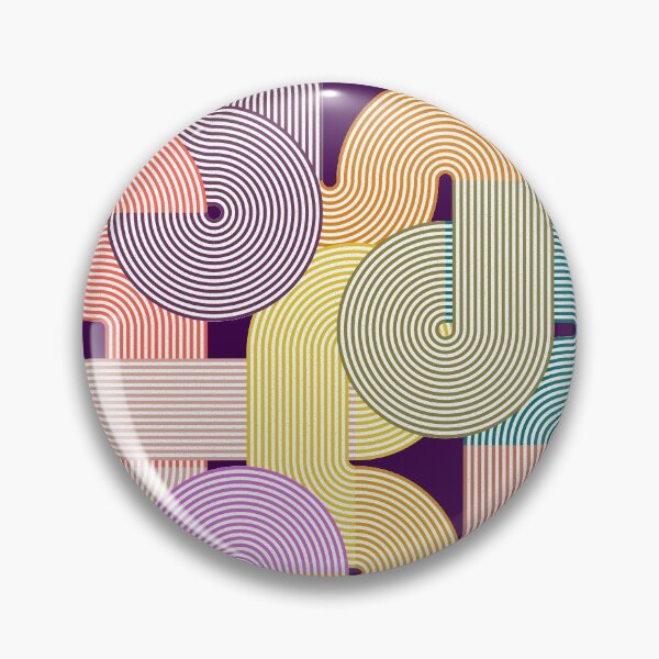 Item preview, Abstract circles - geometric retro lines designed and sold by fraga-ro.