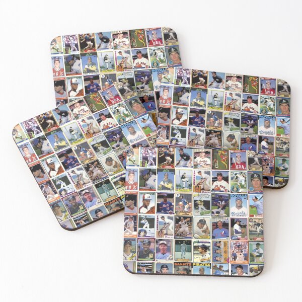 Item preview, baseball cards wallpaper designed and sold by Scratchy-Ed.