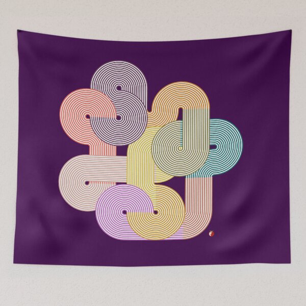 Item preview, Abstract circles - geometric retro lines designed and sold by fraga-ro.