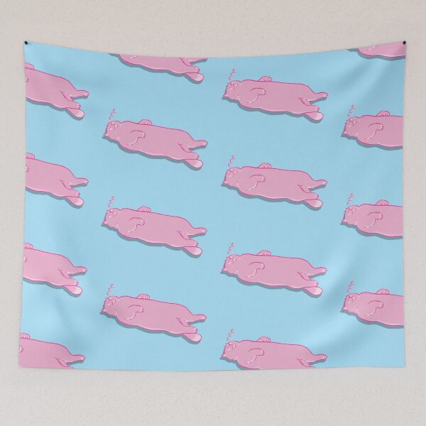 Item preview, Pink sleeping cat pattern designed and sold by helluwu.