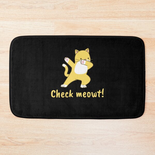 Item preview, Check Meowt, check me out cute yellow dabbing kitten cat designed and sold by auntfluffy.