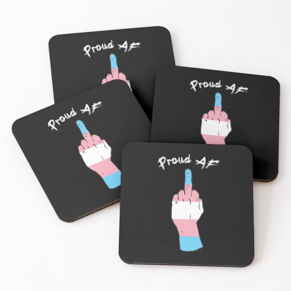 Item preview, Proud AF - Trans Pride Middle Finger designed and sold by Alrkeaton.