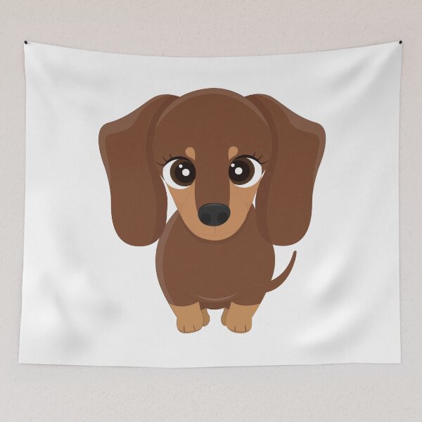 Item preview, Dachshund Dapple Affectionate and Cuddly Brown Puppy designed and sold by TeckelStore.