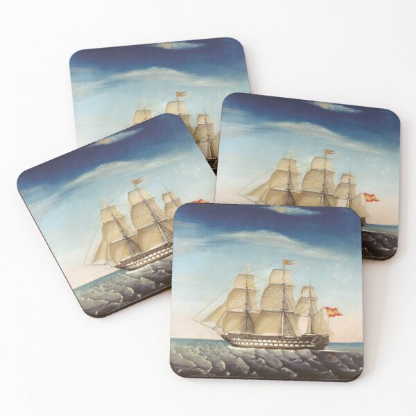 Item preview, Vintage Ship Nautical Art designed and sold by The Mad Hermit.