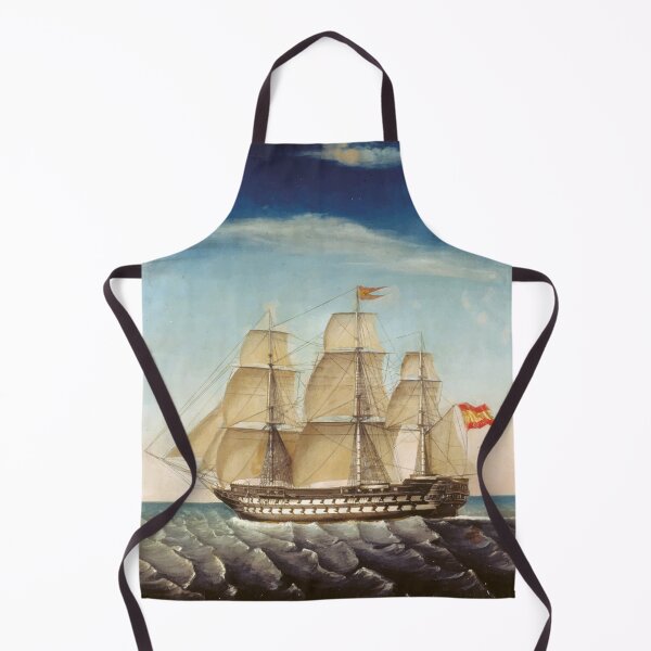 Item preview, Vintage Ship Nautical Art designed and sold by The Mad Hermit.