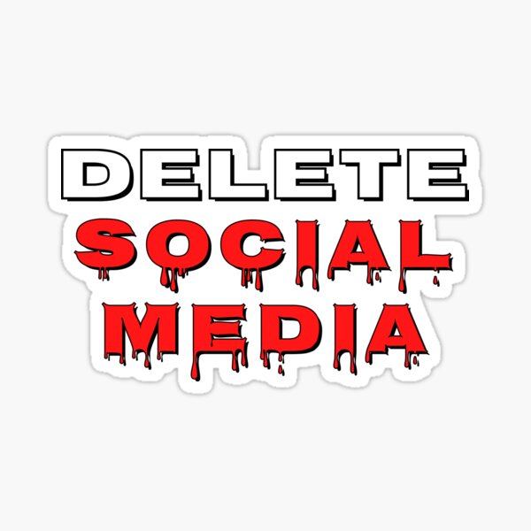 Item preview, Delete Social Media - Blood dripping font  designed and sold by Try-It.