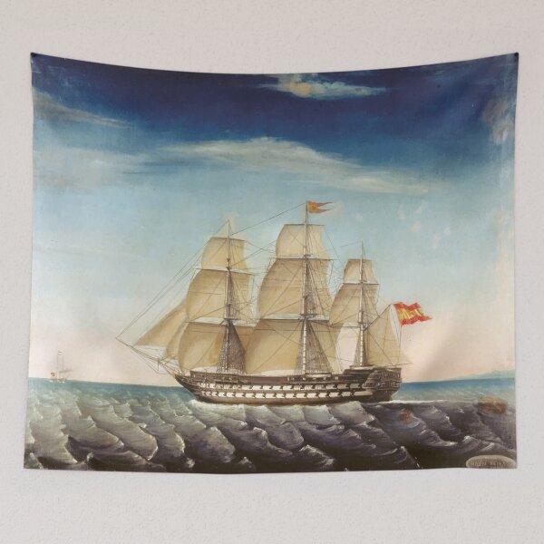 Item preview, Vintage Ship Nautical Art designed and sold by The Mad Hermit.
