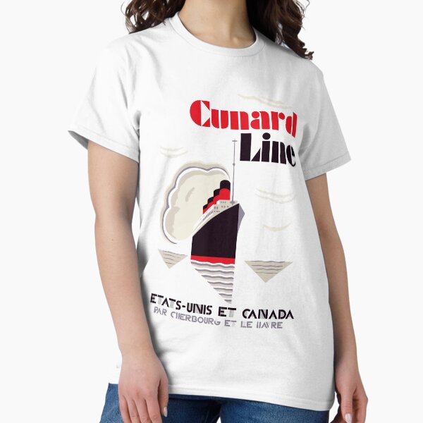 Item preview, Art deco retro vintage style Cunard Line France USA Canada designed and sold by aapshop.