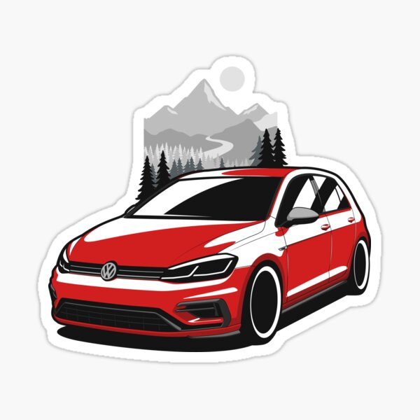 Golf rouge R Sticker