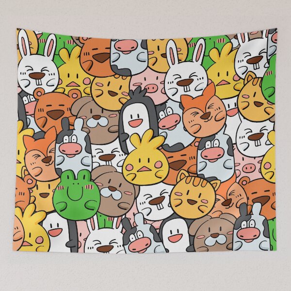 Item preview, Cute little animals cartoon designed and sold by Timegraf.